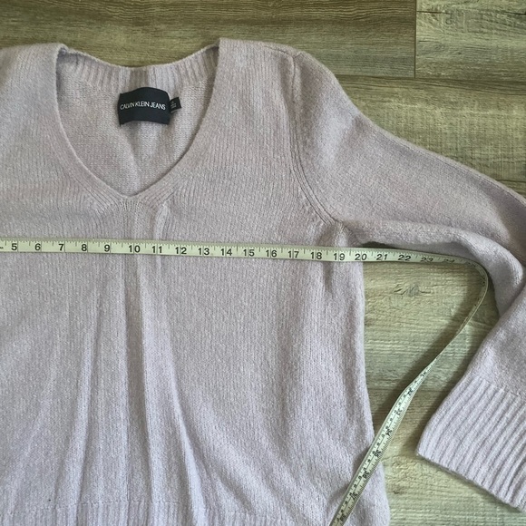 Calvin Klein Purple Ribbed Knit Wool Blend Chunky - Picture 6 of 8